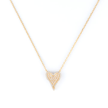 Pave Rim Heart Necklace