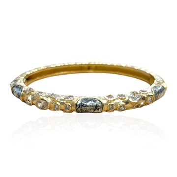 Gold Hammered Bangle