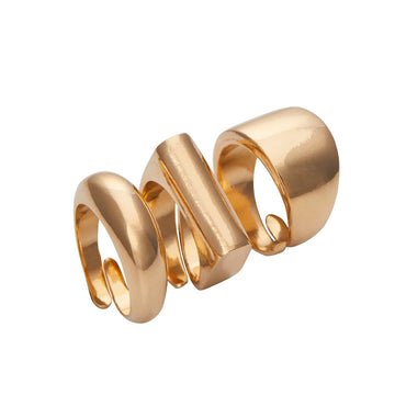 Gold Trio Stack Ring Set