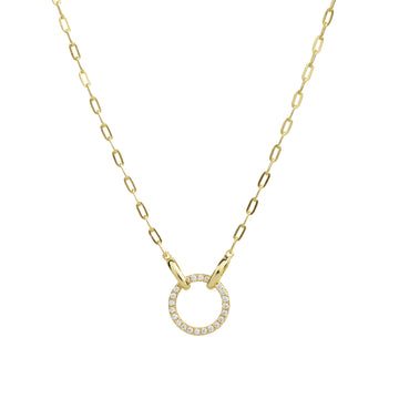 Gold/Silver Circle Pendant Necklace