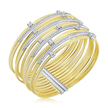 Large Pave Rows Cuff