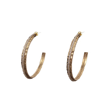 Vintage Crystal Hoops
