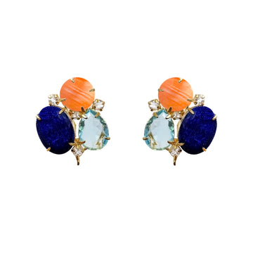 Cluster Stones Earring