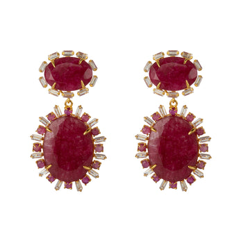Ruby Drop Earrings