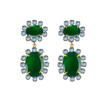 Green Onyx Drop Earrings