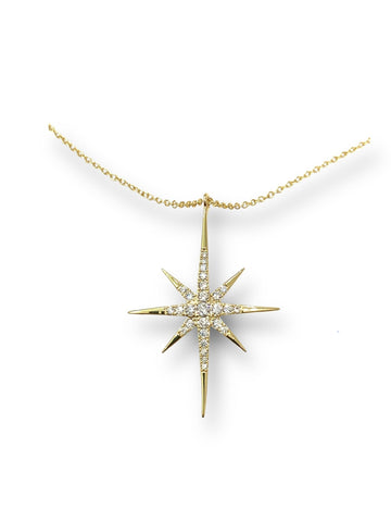 Gold Pave Star Necklace
