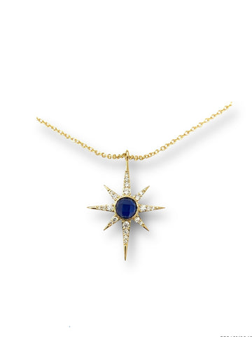 Sapphire Star Pave Necklace