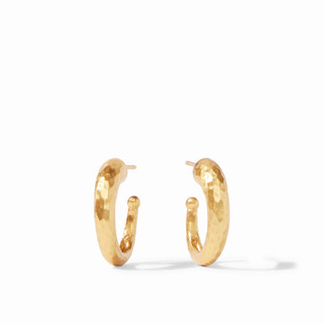 Gold Hammered Hoop