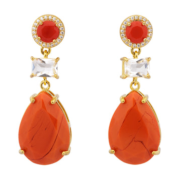 Coral Drop Earrings
