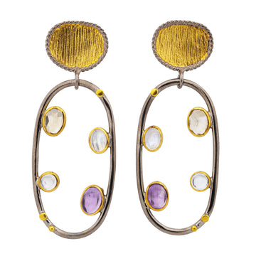Natural Stones Drop Earring