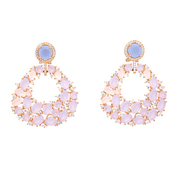 Pink Agate Earring