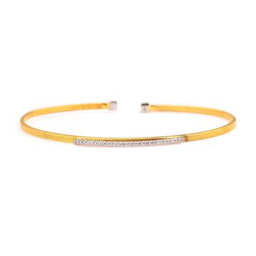 Pave Bar Thin Bracelet