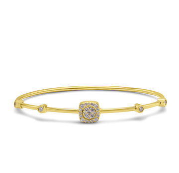 Pave Square Gold Bracelet