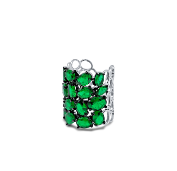 Green Crystal Statement Ring
