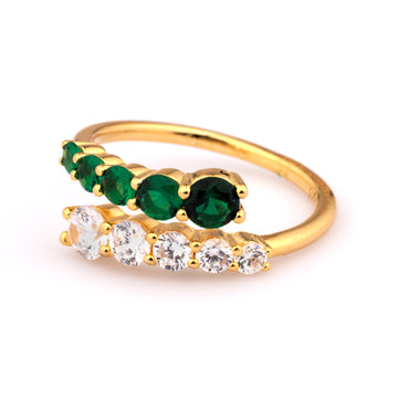 1/2 Pave Swirl Ring