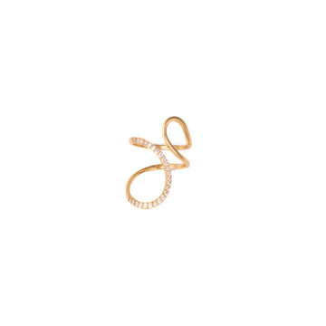 Elongated Swirl Ring