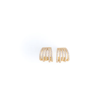 Multi Pave Swirl Huggies