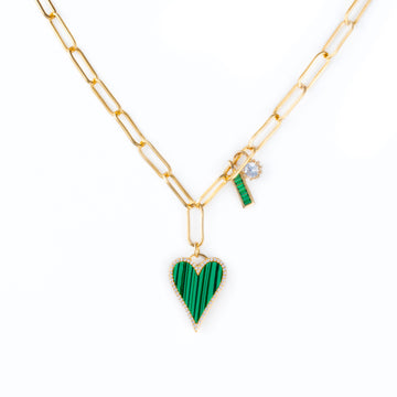 Malachite Heart Necklace