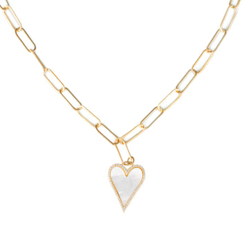 Mother of Pearl Heart Necklace
