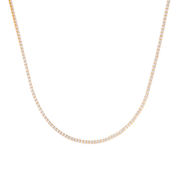 Gold/Silver Choker Tennis Necklace