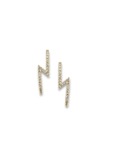 Lightening Bolt Stud Earrings
