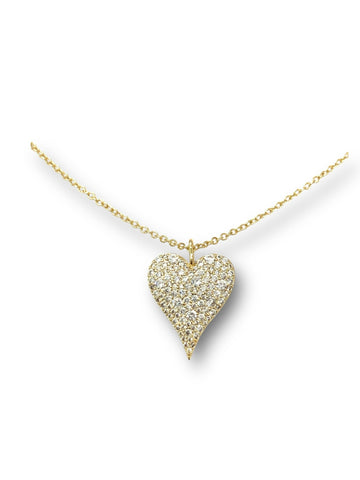 Pave Heart Necklace