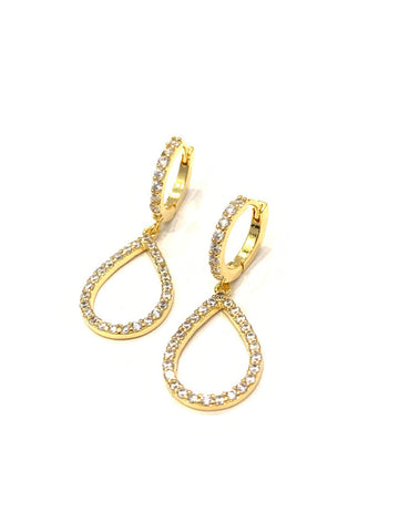 Petite Teardrop Huggies