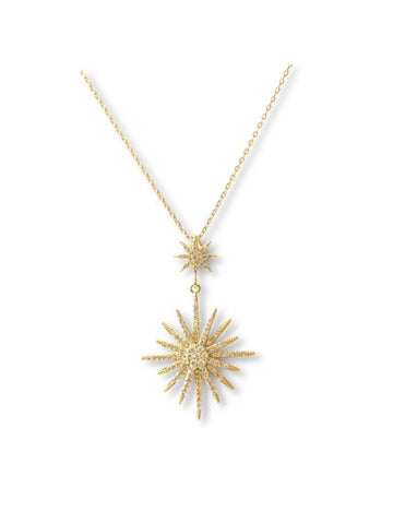 Pave Starburst Crystal Necklace