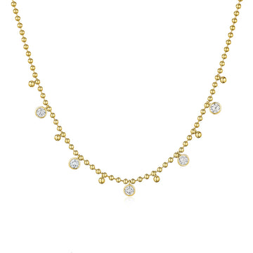 Bezel Ball Chain Necklace