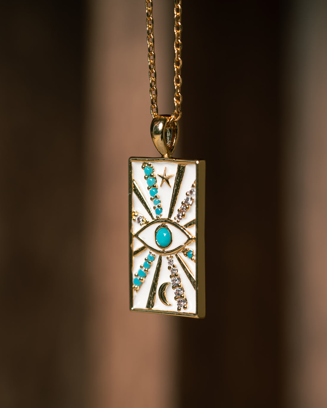 Evil Eye Enamel Necklace