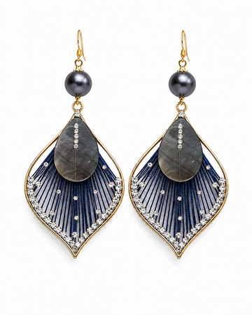 Blue/Gray MOP Earring