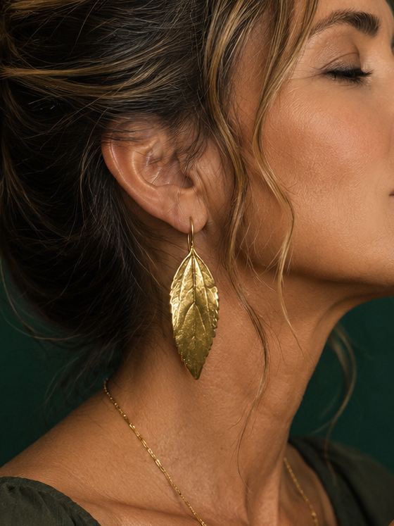 Elongated Leaf Earrings