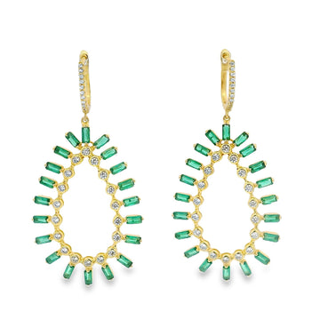 Bezel Teardrop Earring