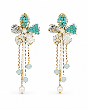 Flower Tassle Earring