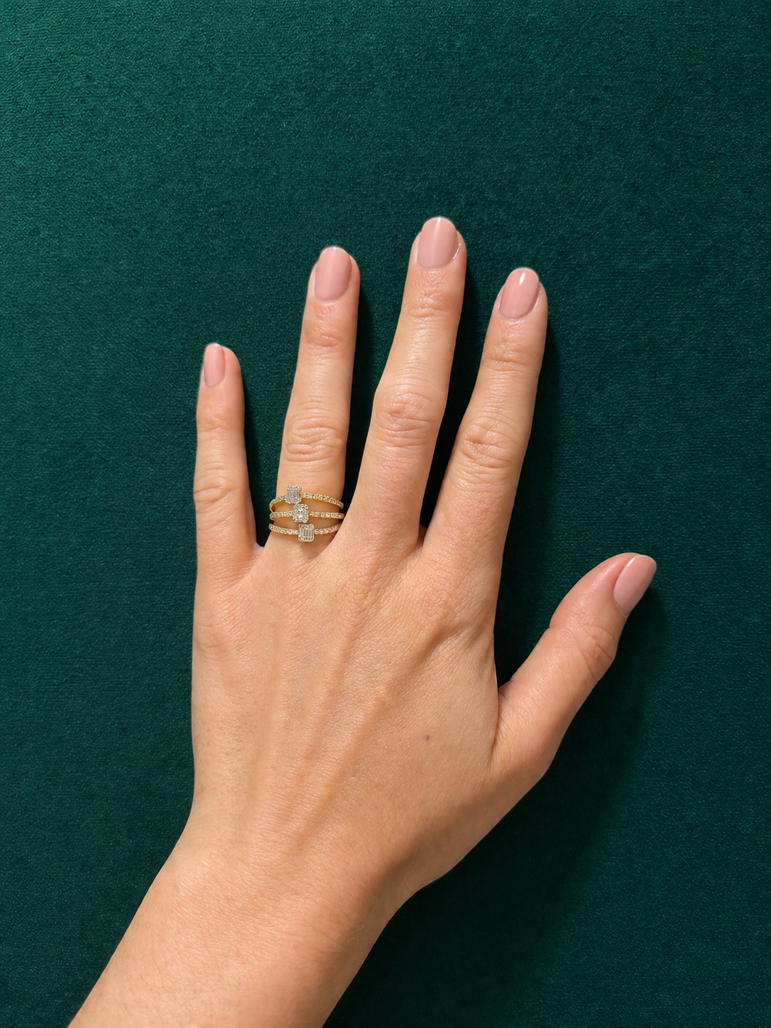 Triple Baguettes Ring Band