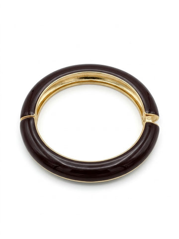 Oval Enamel Hinge Bangle