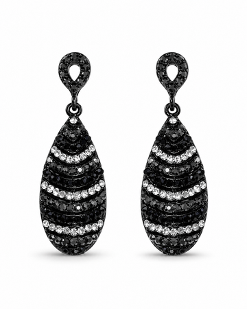 Black/White Earring