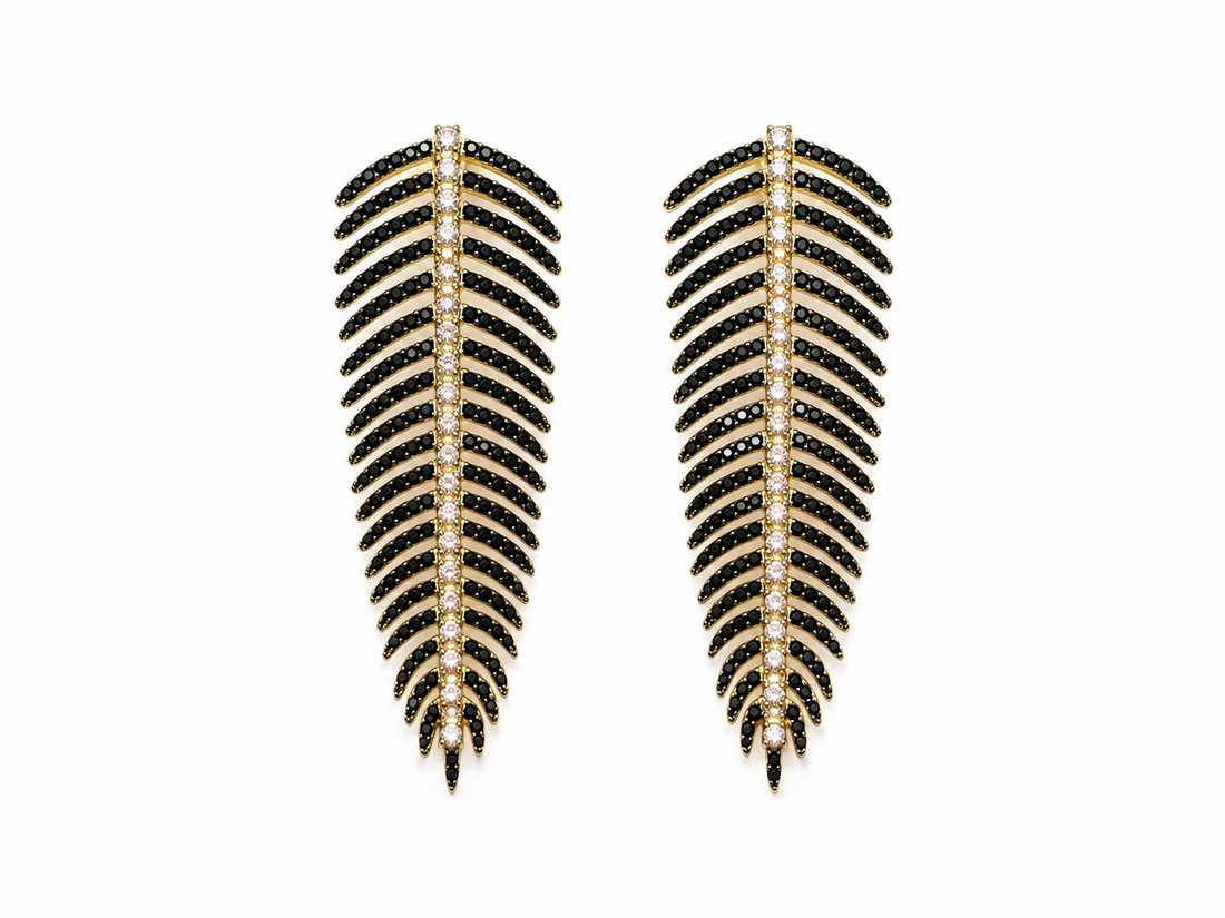 Feather Drop Earrings