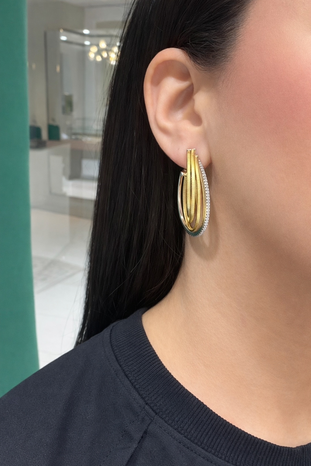 Swirl Hoop Earrings