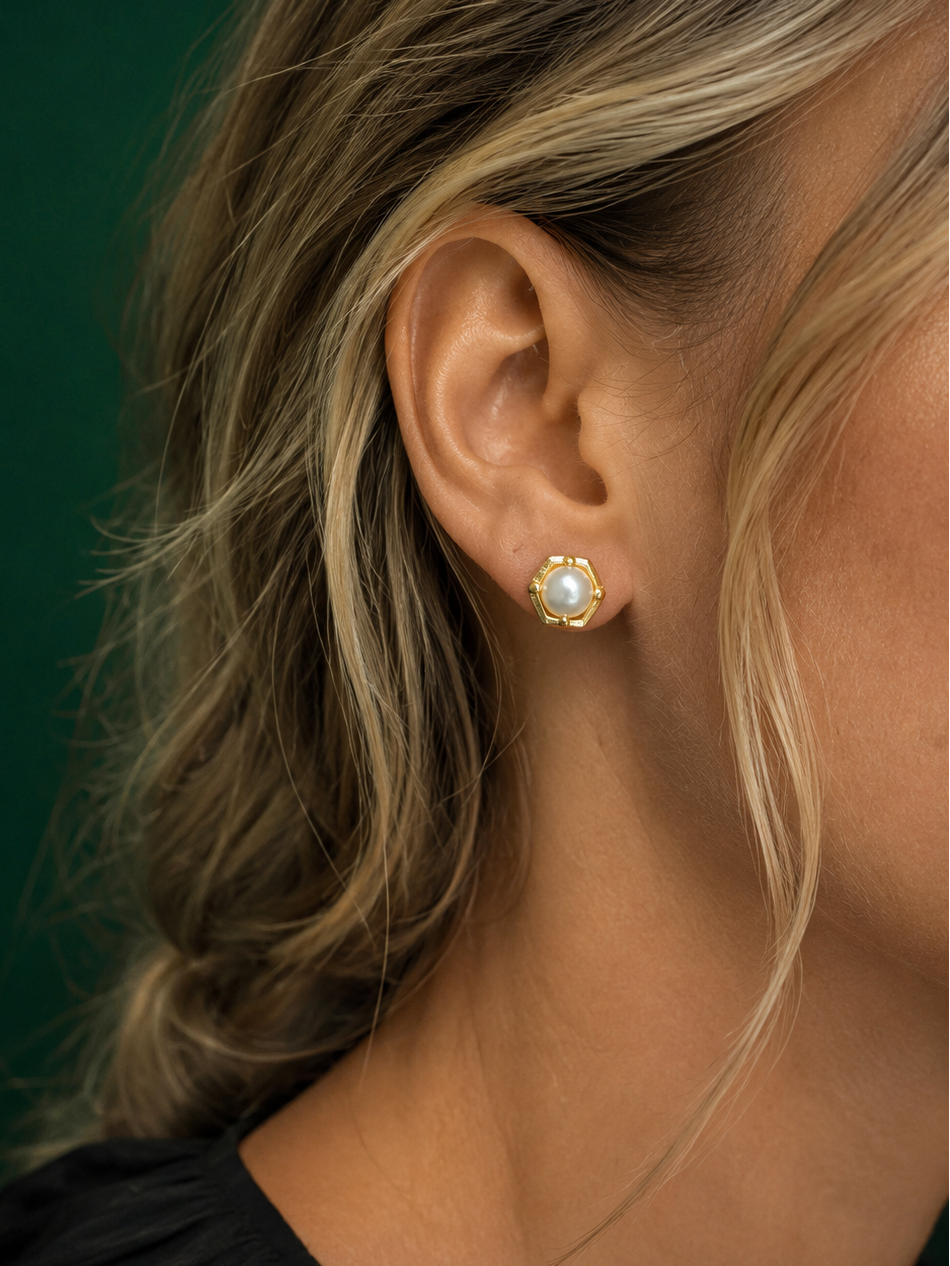 Delicate Pearl Studs