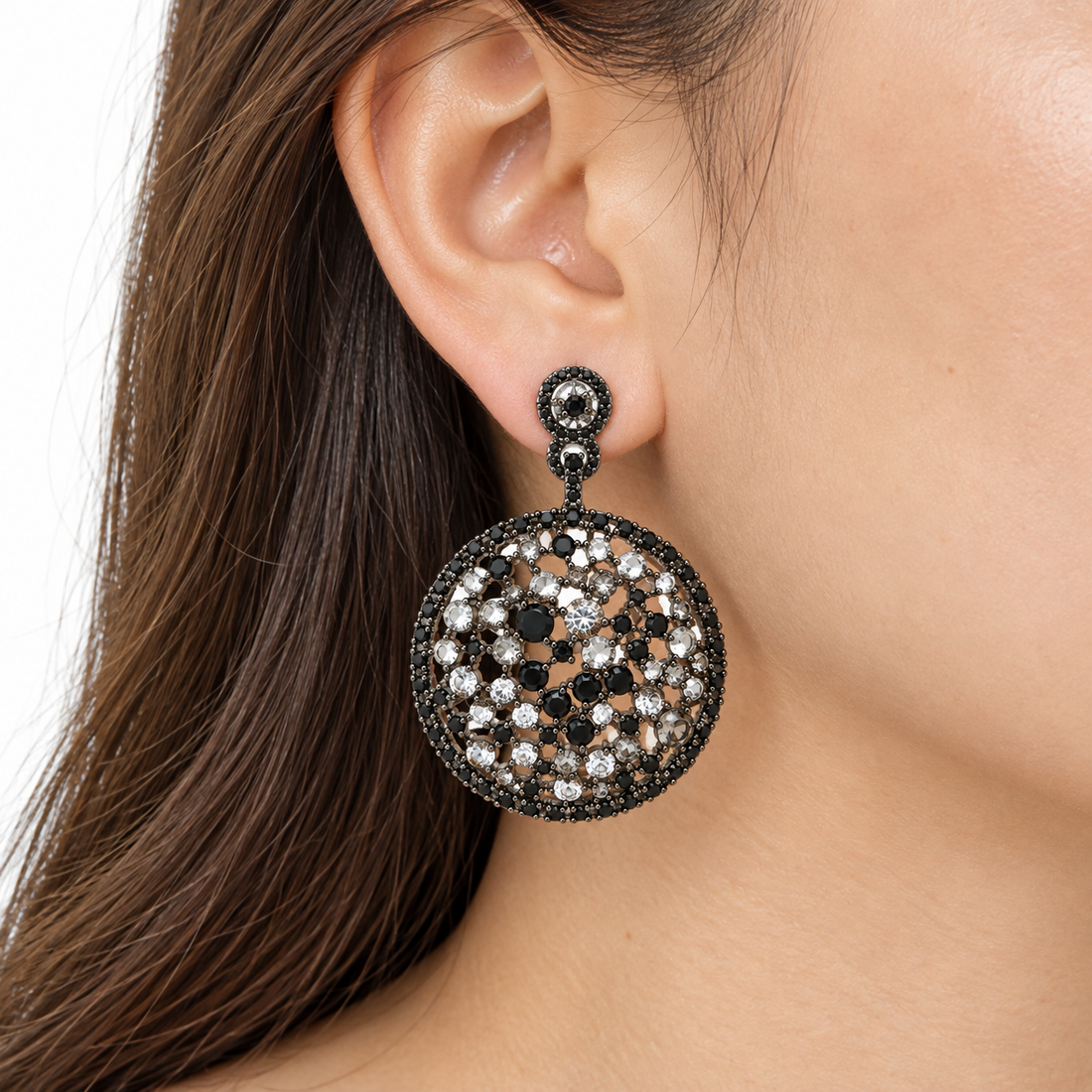 Black/White Statement Earrings