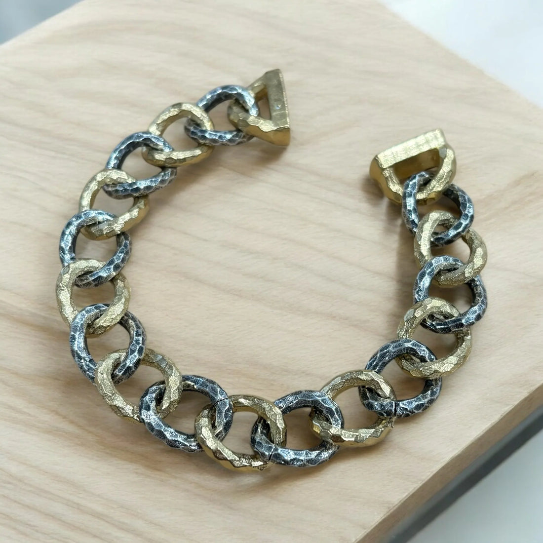 Gold/Black Link Chain Bracelet