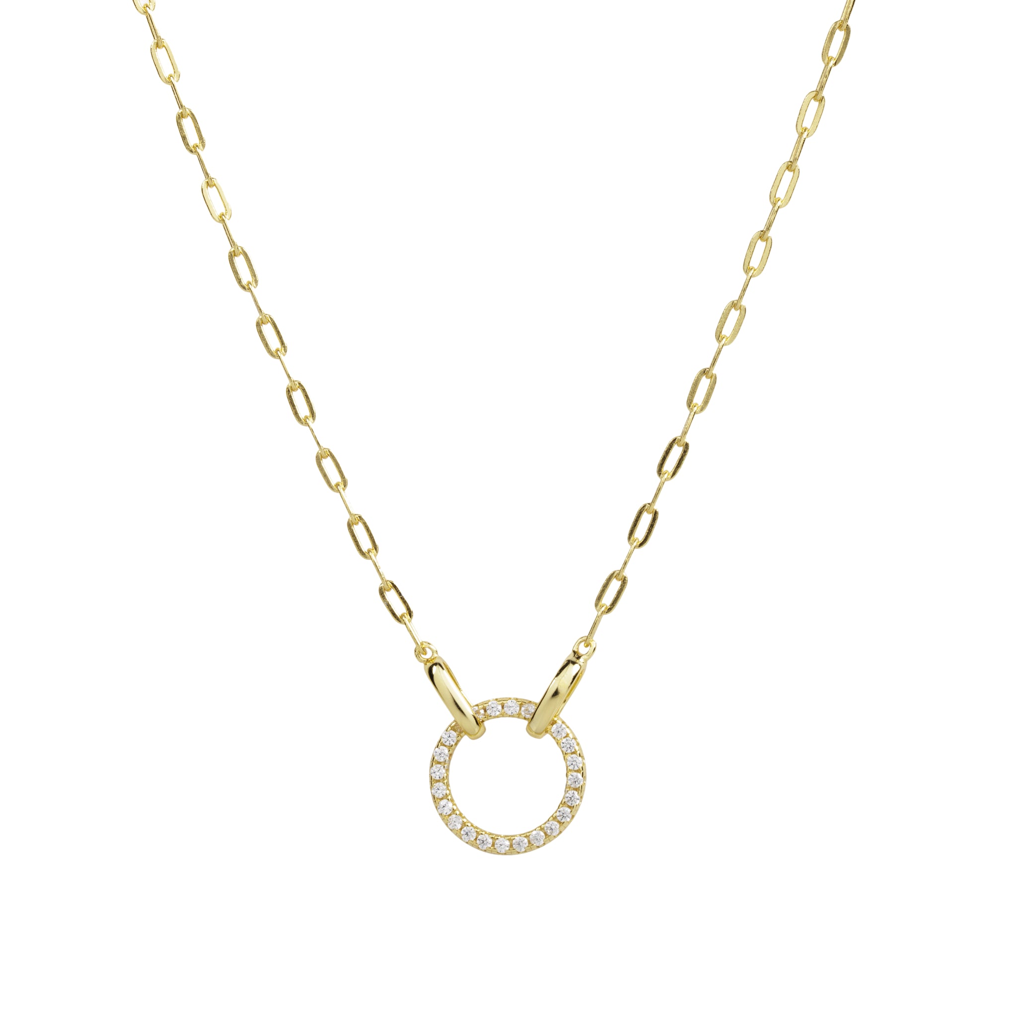 Gold/Silver Circle Pendant Necklace