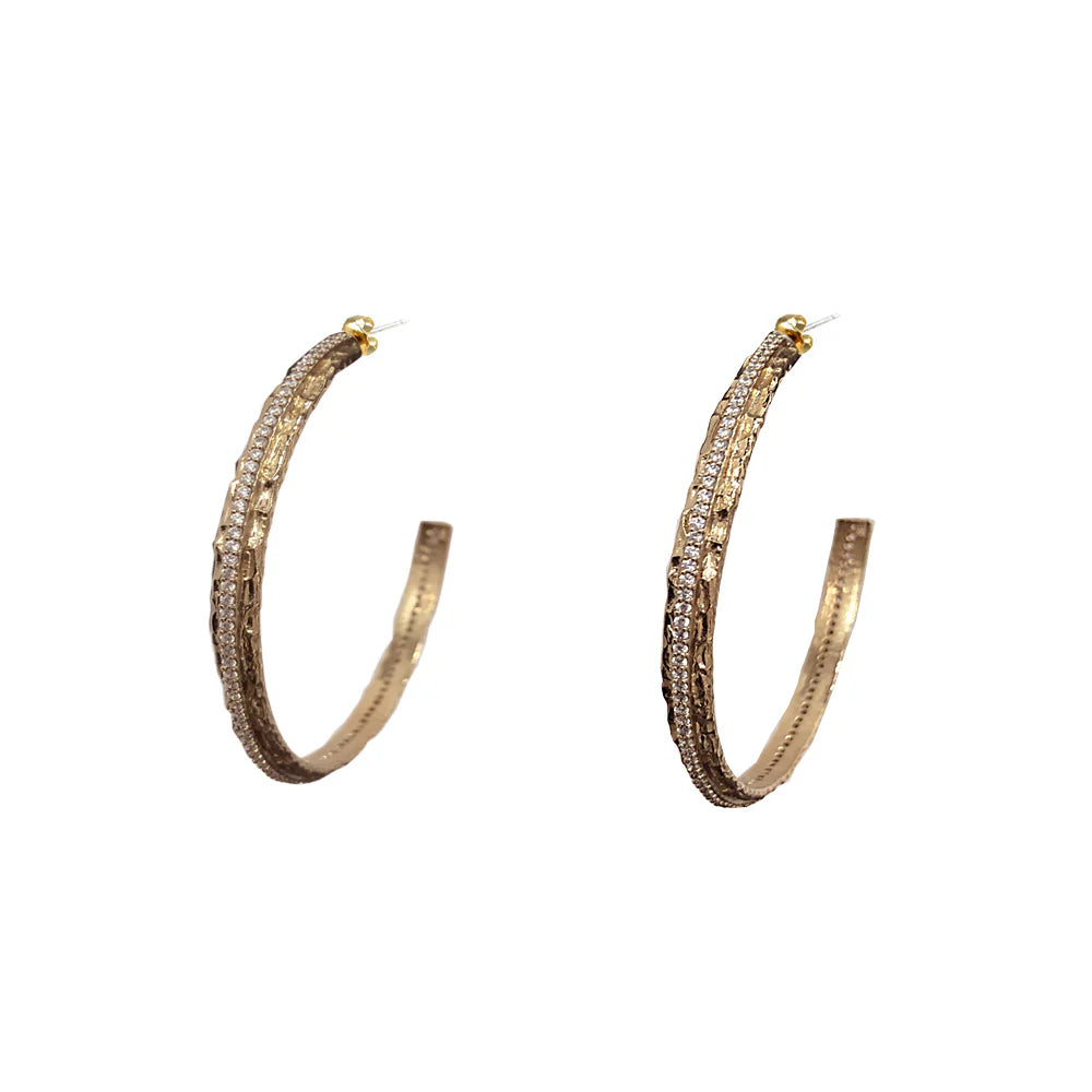 Vintage Crystal Hoops