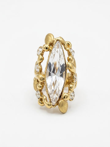 White Crystal Ring