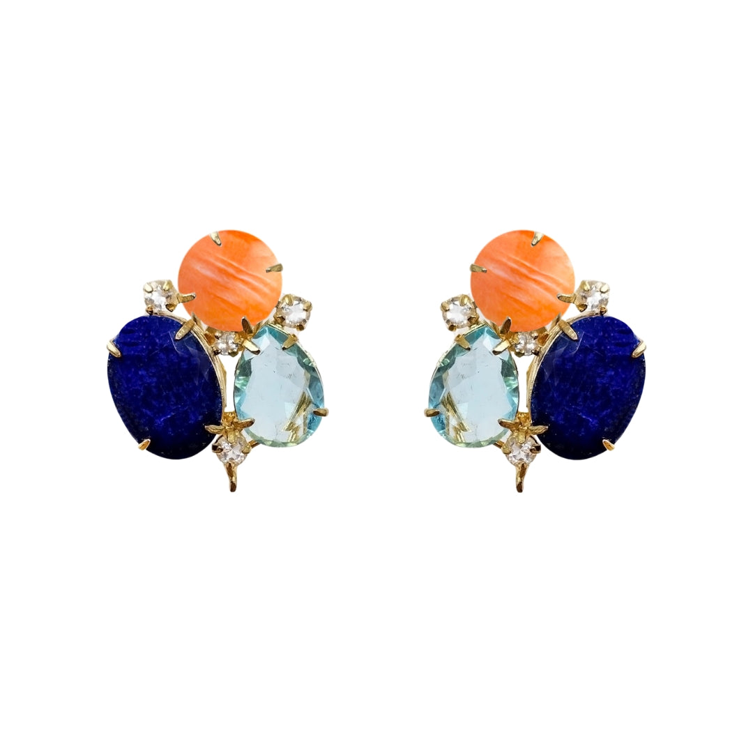 Cluster Stones Earring