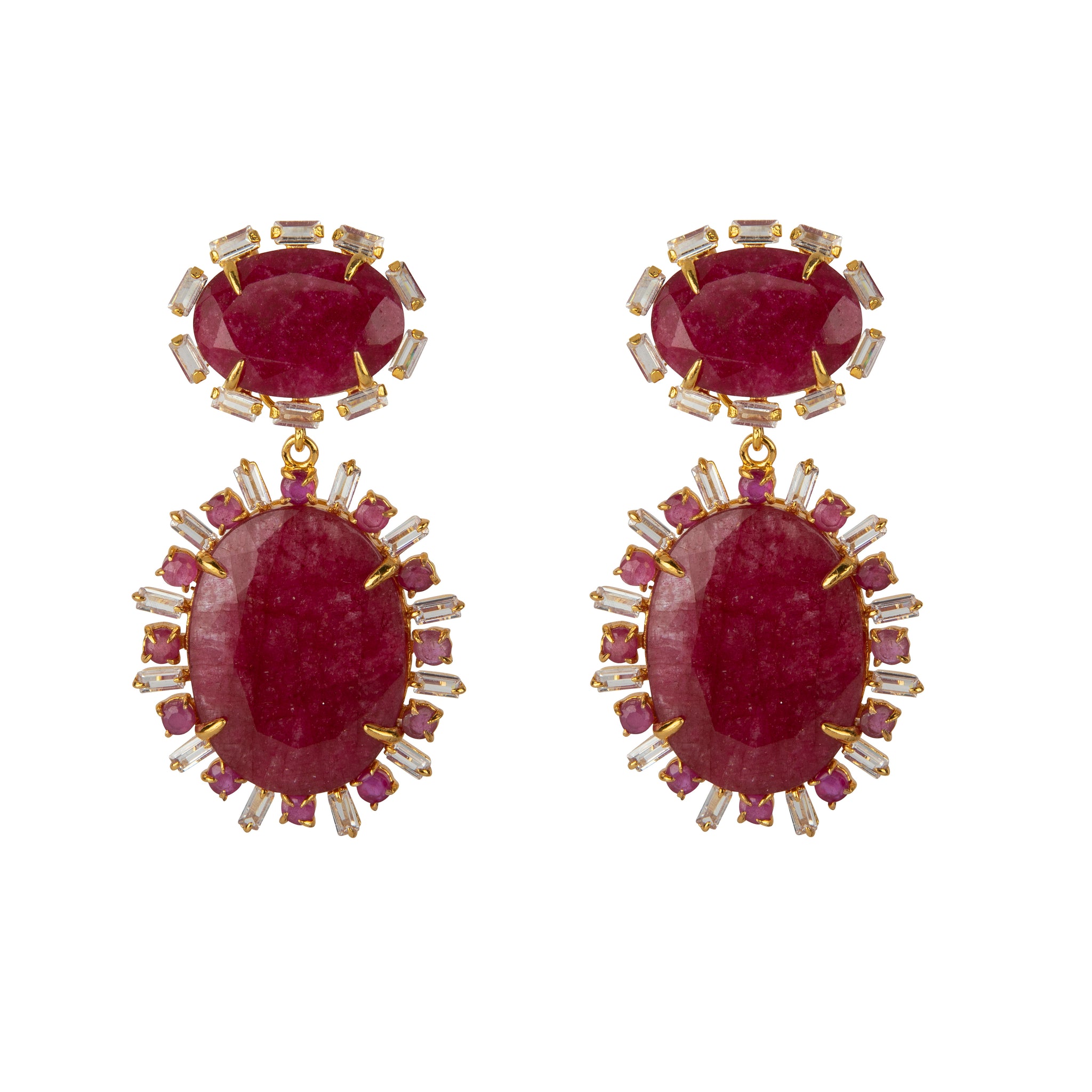Ruby Drop Earrings