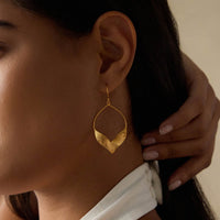 Fluttering Petals Gold Earrings