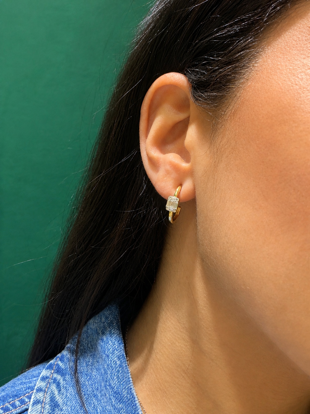Baguette Huggie Earring