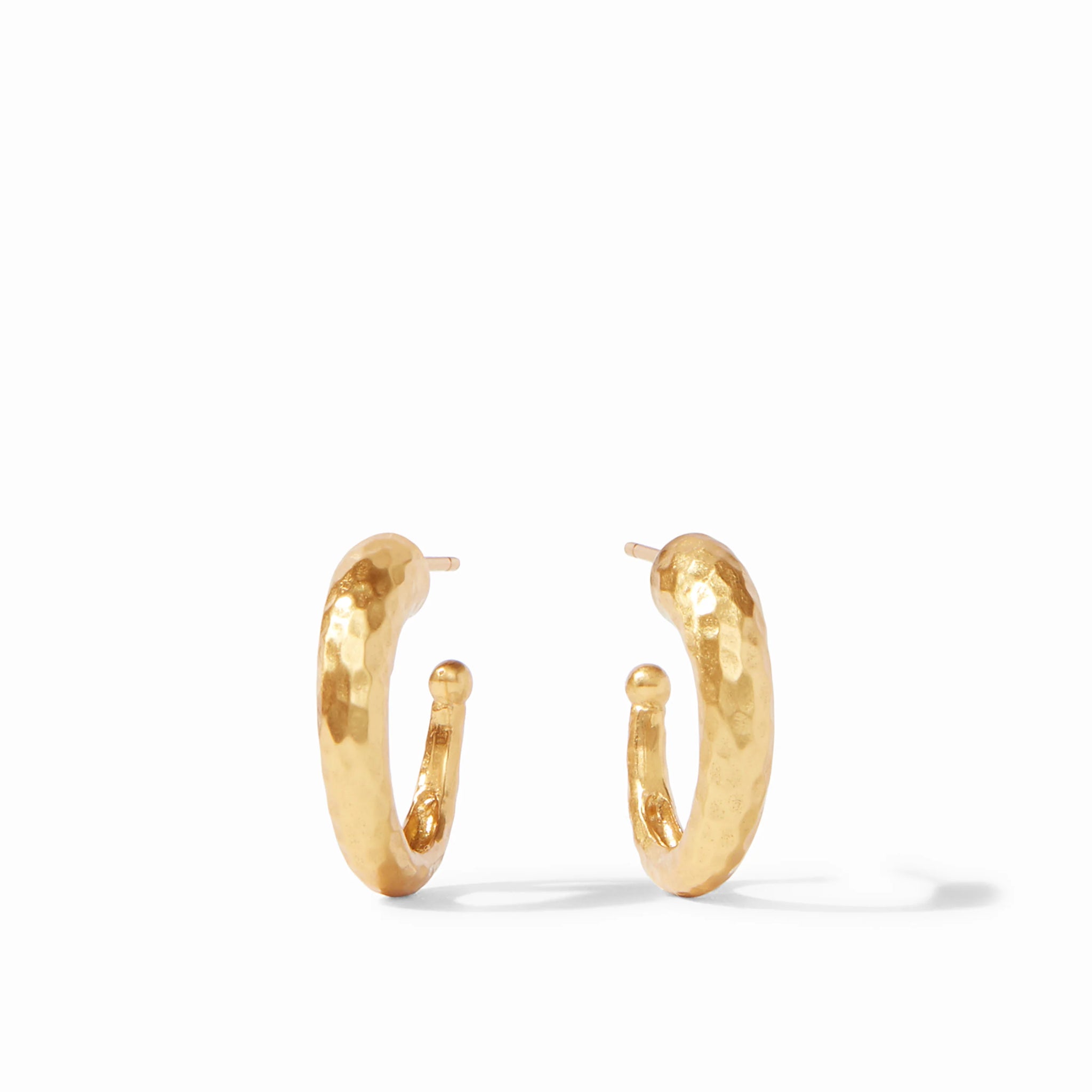 Gold Hammered Hoop